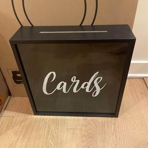 Chic Modern Wedding Card Box - Black with Clear Acrylic Front